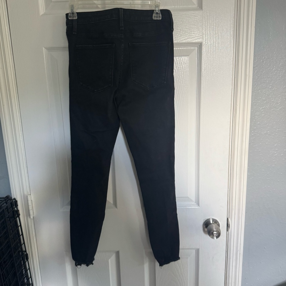 Abercrombie & Fitch Black Distressed Skinny Jeans - size 27 - Picture 2 of 4
